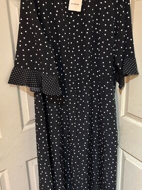 BloomChic Black and White Polka Dot Dress